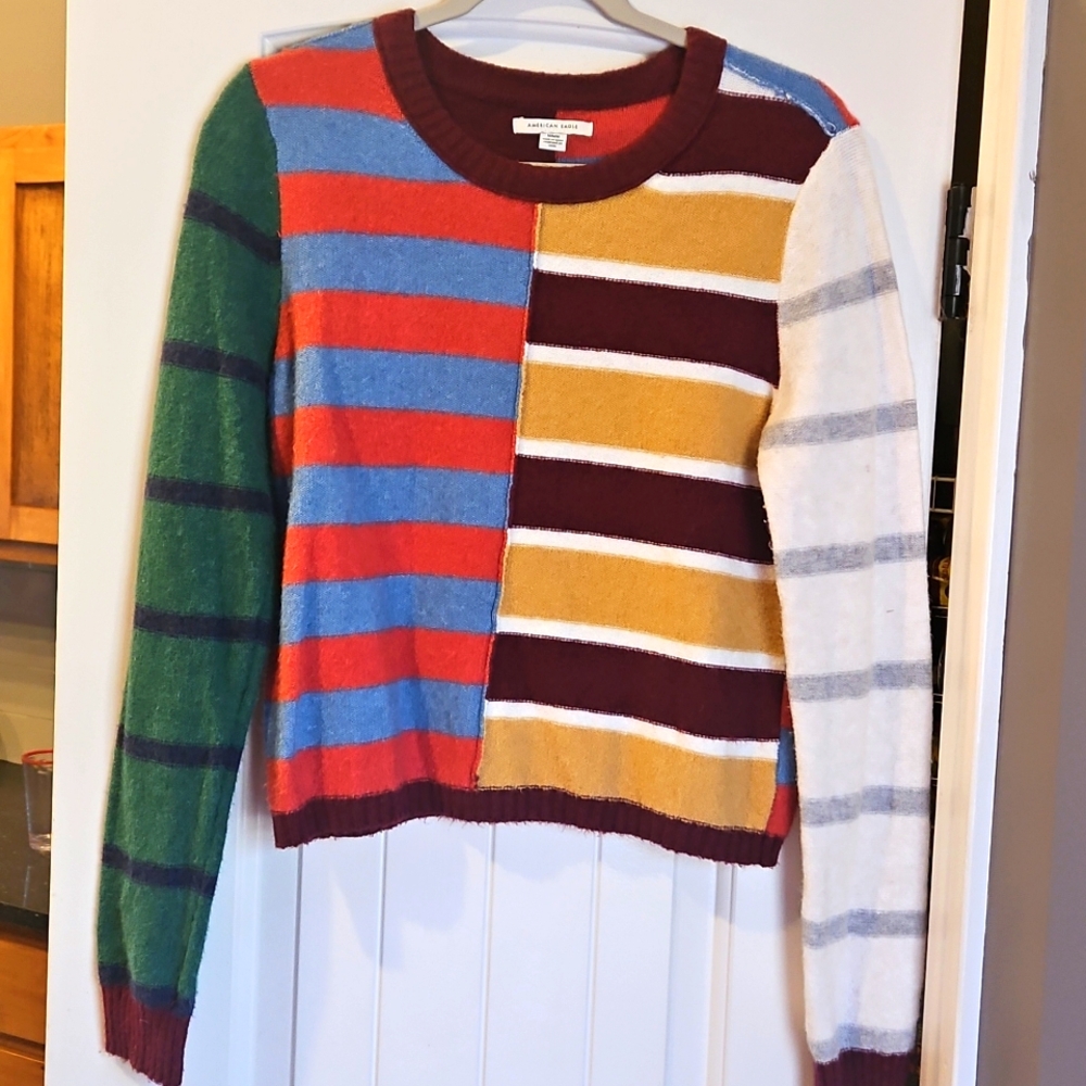 AE Striped Color Block Sweater